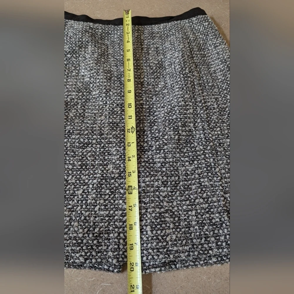 Talbot's Brown, black, gray & cream Wool Blend Tweed Pencil Skirt Size 8 Career - Picture 7 of 8